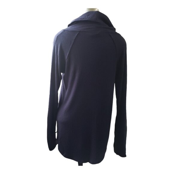 CT1758 Charlie B Navy Cowl Neck Ribbed Top P/S - Picture 5 of 5